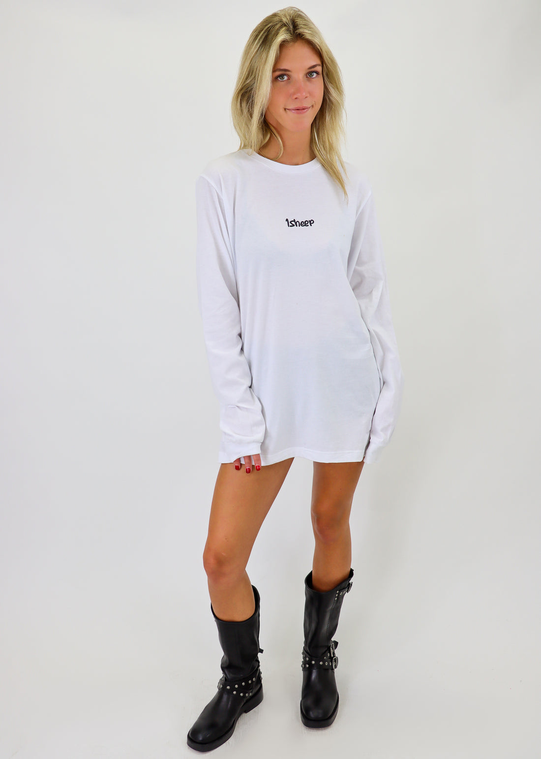 1Sheep Signature Long Sleeve Unisex White