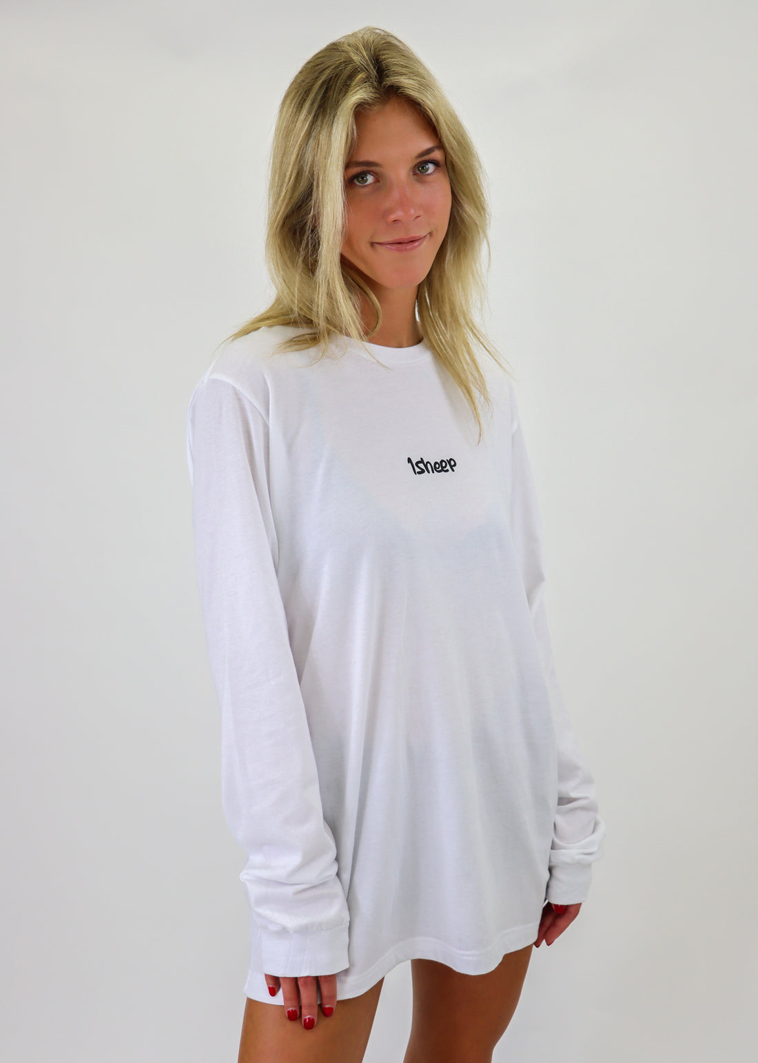 1Sheep Signature Long Sleeve Unisex White