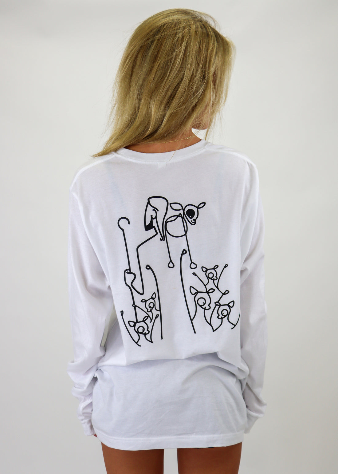 1Sheep Signature Long Sleeve Unisex White