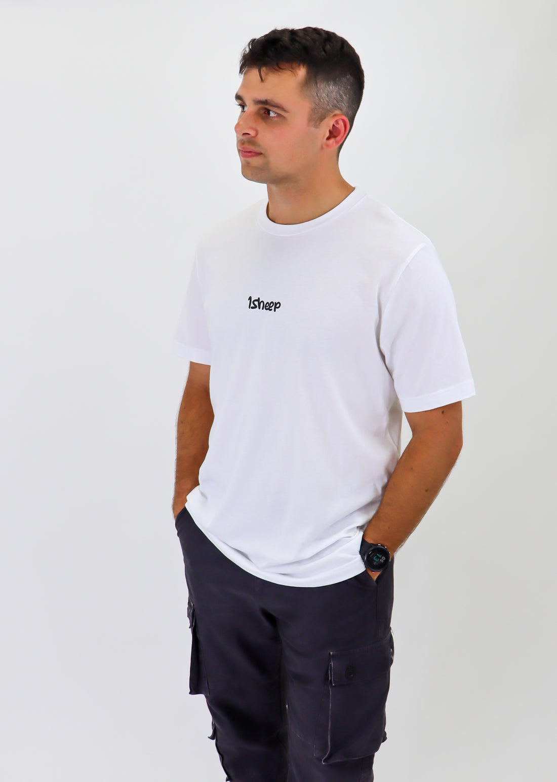 1Sheep Signature Men's Tee White